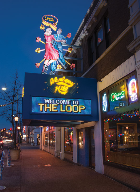 Blueberry Hill neon sign